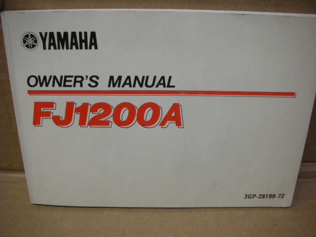 NOS 1990 Yamaha FJ 1200 Owners Manual in Other in Stratford