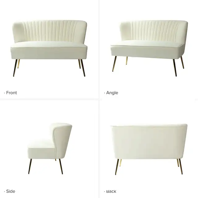NEW 47 IN VELVET ARMLESS LOVESEAT FOR TWO PEOPLE SOFA in Home Décor & Accents in Lethbridge - Image 10