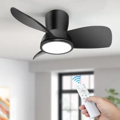 BRAND NEW - New Bosceos, 30" Quite Ceiling Fan with Lights  &  R, View more
