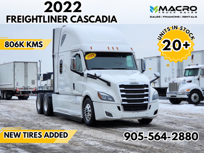 Welcome to Macro Truck Sales! 2022 Freightliner Cascadia 806,800 Kms DD15 HP 505 DT12 Automatic Tran...