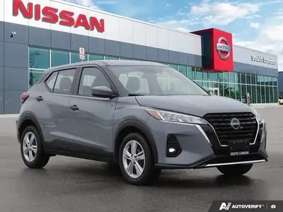 2024 Nissan Kicks S 4D Sport Utility Gray Pearl CVT with Xtronic FWD 1.6L 4-Cylinder DOHC 16V Come v...