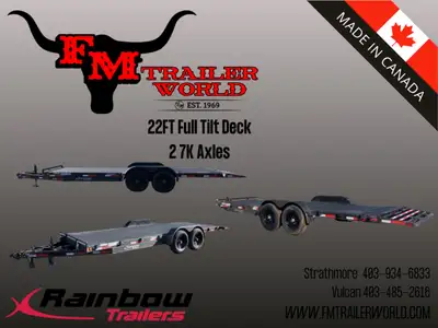22' Rainbow Excursion Full Tilt Car Equipment Trailer 2 7000# axles Family Owned Family Operated Low...