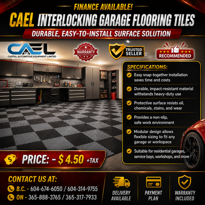 Finance!New CAEL Interlocking Garage Flooring Tiles Durable, Easy-to-Install Surface Solution 4.50 T...