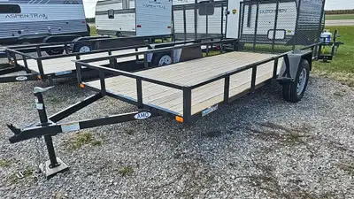 Width: 6' 4in. Length: 14' Height: 12in. Sides GVWR: 1356KG/2989LBS Axle Type: Single Frame: Steel T...