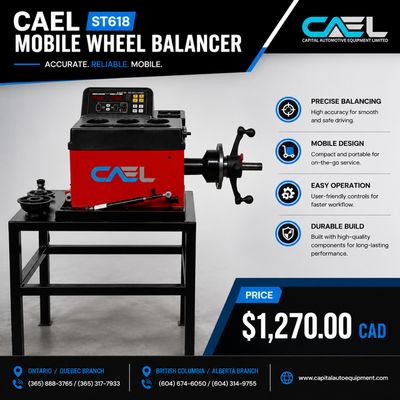 CAEL Mobile ST618 Wheel Balancer Professional Precision for Mobile Tire Service & Tire Shops Improve...
