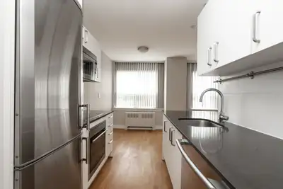 Renovated Akelius two bedroom apartment for rent. Located near King and Dufferin in the Parkdale nei...