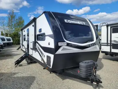 KZ Connect travel trailer C282FKK highlights: Hide-A-Bed Sofa Trunk Door LED TV Full Rear Bath Outsi...