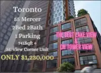 DT Toronto | 55 Mercer Assignment 2B2B 1Parking ONLY$1,230,000!!