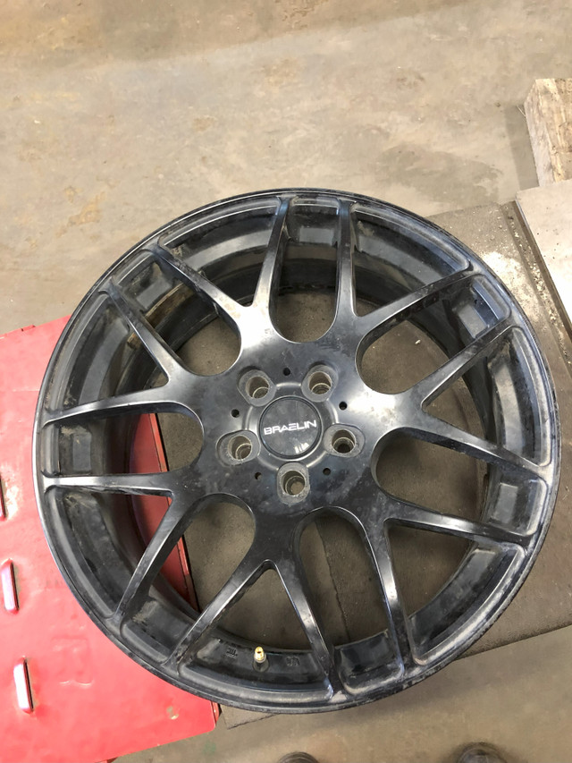 Set of 4 Rims BRAELIN	19x8.5	5x114.3	ET28	67	BLACK in Tires & Rims in Markham / York Region