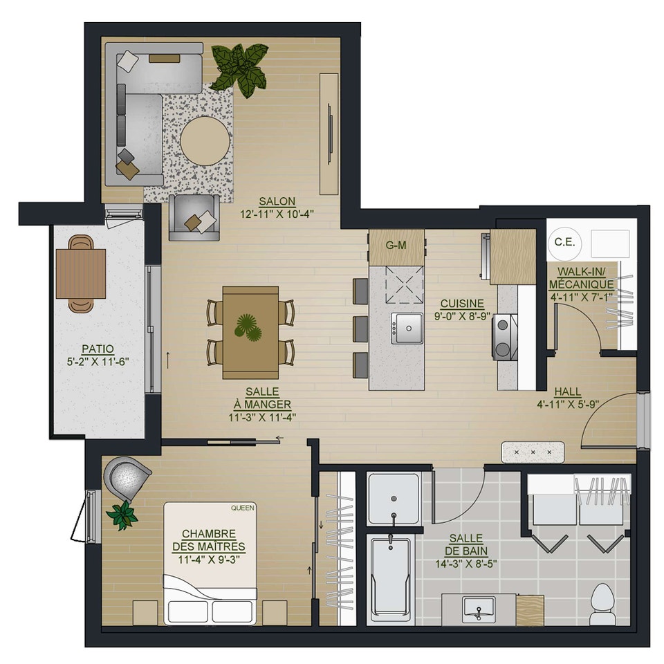 3 1/2 NEUF à louer à Lévis- Le GC Condos-disponible dès juillet 5