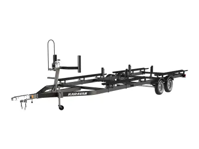 The 2026 Karavan KDPT-2225-TBD-50 is a heavy duty tandem axle pontoon trailer designed to accommodat...
