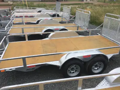 New 2023 N&N 6x14 Utility Trailer Hot Dipped Galvanized Tandem Axle Mesh Gate on the back Galvanized...