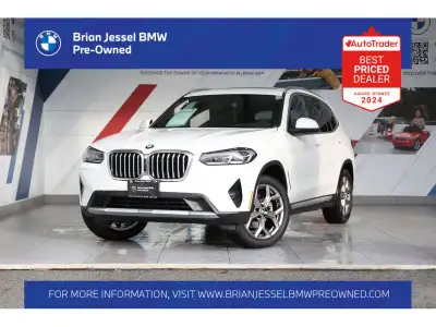 2022 BMW X3 xDrive30i 2.0L I4 TwinPower Turbo AWD 8-Speed Automatic EXTERIOR - ALPINE WHITE INTERIOR...