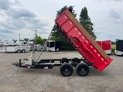 CANADIAN MENNONITE MADE 6' X 12' DUMP TRAILER WITH 5 TON GVWR, WOOD EXTENSIONS AND TARP KIT! Handcra...