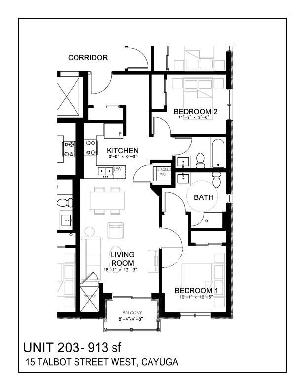 15 Talbot Street W, Unit #203 Cayuga, Ontario in Condos for Sale in Hamilton - Image 2