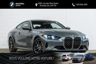 *English below* *Français:* Ce superbe BMW 430i xDrive Coupé 2025, affichant un bas kilométrage de 3...