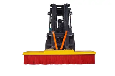 NEW FORKLIFT MOUNTED SWEEPER BROOM ATTACHMENT 2532021 SALE $999.95 Fork Mounted Sweeper - Efficient...