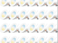 Amico 24 Pack 5/6 inch 5CCT LED Recessed Lighting, Dimmable, 12.