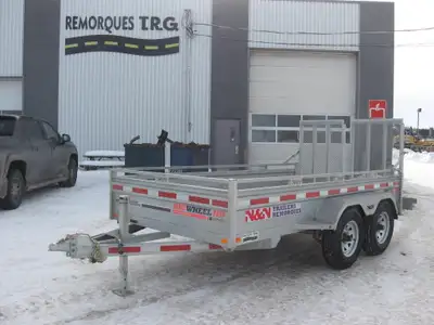 Remorque Usagée 72X147 HD Galvanisé a chaud Comme Neuve Année 2024 2 essieux 5200 lbs chacune (sans...