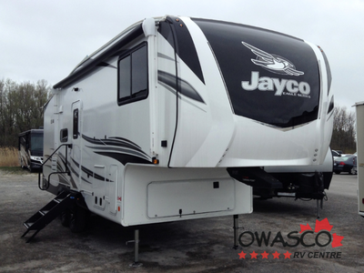 Jayco Eagle HT fifth wheel 24RE highlights: Walk-In Pantry Front Private Bedroom Tri-Fold Sofa USB C...
