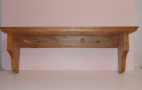 4 Peg Wood Coat Rack with Shelf Wall Mount