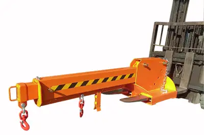 New 2.5 Ton Adjustable Forklift Crane Jib Boom Heavy-Duty Telescopic Lifting Attachment with Hooks C...
