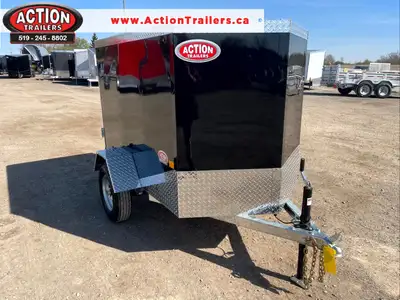 CANADIAN MADE GALVANIZED COMPACT CARGO 4' X 6' ENCLOSED CARGO TRAILER! The Canadian Made Compact Car...