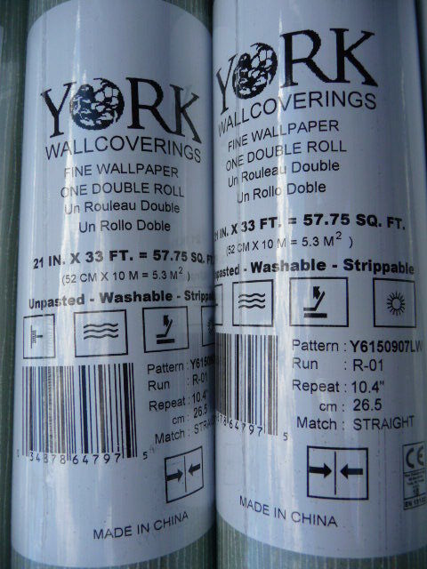 York Wallcovrings 21” x 33’, Grey Color, Brand New in Box in Other in Mississauga / Peel Region - Image 2