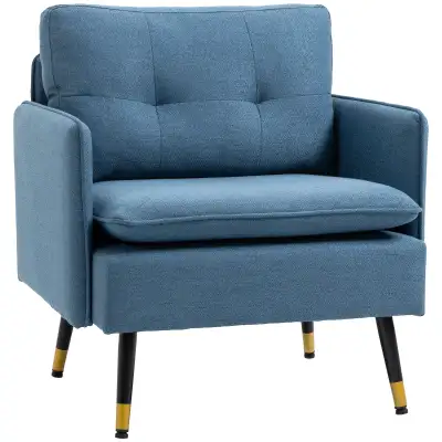 Accent Chair, Upholstered Armchair with Tufted Back Cushion and, View more