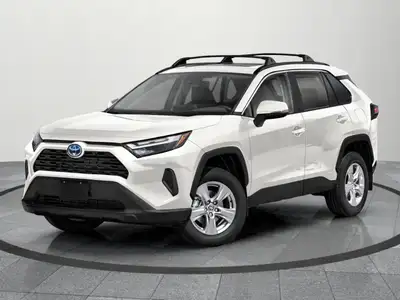 Experience the 2025 Toyota RAV4 Hybrid XLE AWD in pristine white, a vehicle designed to handle with...