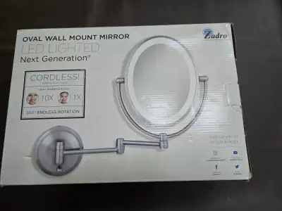 ZADRO OVAL LIGHTED VANITY WALL MIRROR, View more
