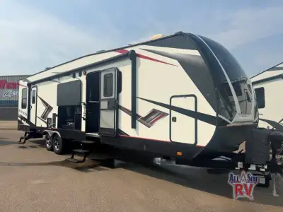 Cruiser Stryker toy hauler STG3313 highlights: King Bed Slide Out Ample Kitchen Counter Space Exteri...