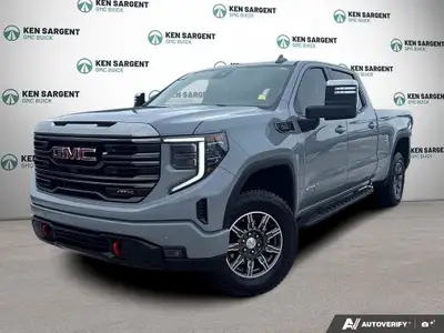 The 2024 GMC Sierra 1500 AT4 Crew Cab Standard Box is a spectacular truck in a stately gray finish,...