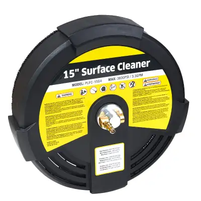 Power Washer Surface Cleaner Rated Up to 3600 The 15-inch hand plastic surface cleaner is a lightwei...