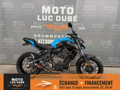 2019 Yamaha MT-07 Yamaha MT-07 2019 24 266 KM MOTO IMMATRICULÉE RÉGULIÈRE À LA SAAQ FREINS ABS ÉCHAP...