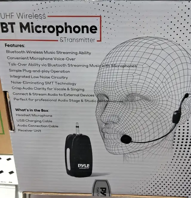 PYLE UHF BT MICROPHONE UHF WIRELESS65076621963779121