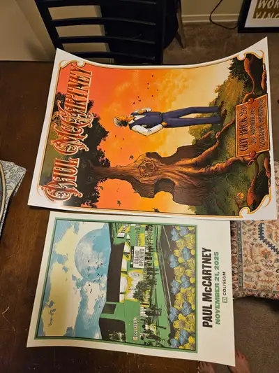 Paul McCartney of the Beatles, concert posters. Beautiful, limited edition posters. From Hamilton ON...