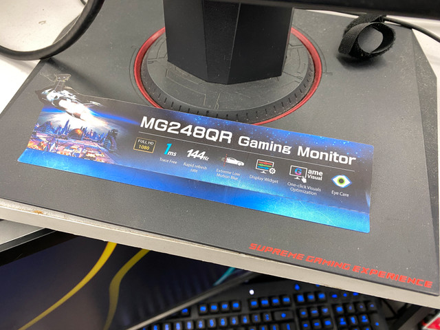 Asus MG248QR Full HD 1080 24" Gaming Monitor in Monitors in City of Toronto - Image 3