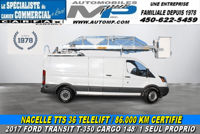 2017 Ford Transit Cargo Van 1 SEUL PROPRIO SEULEMENT 86.000 KM CERTIFIÉ / 2017 FORD TRANSIT T-350 14...