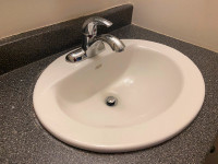 Bathroom sink and faucet
