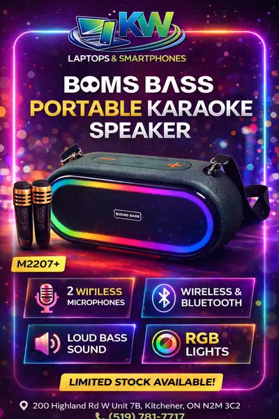Booms Bass Portable Karaoke Speaker, View more