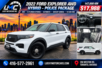 2022 FORD EXPLORER HYBRID POLICE PACKAGE — ONLY 147KMS! SUPERVISORS VEHICLE NOT YOUR AVERAGE EXPLORE...