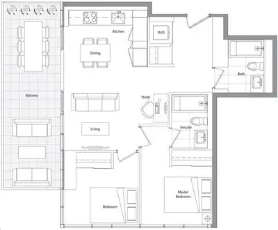 ️ Concord Canada House | Toronto ️ 2 Bed | 2 Bath | 760 sqft + 208 sqft Balcony Southwest Exposure O...