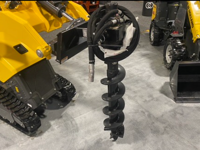 Paladin X1500 Hydraulic Auger drive for mini SSL Qtach (same as Toro Dingo) with hoses/coupler and 9...