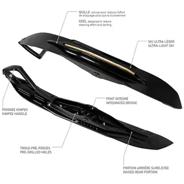 SNOWMOBILE SKIS The quality/price ratio are greatest value on the market In Stock in Black Fits Arct...
