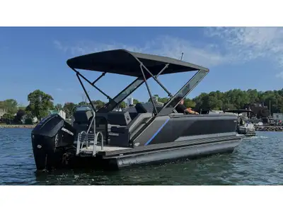 Come visit us at Adventure Motors!! 2025 Manitou Explore 22 Navigator w/ Trifold Bench + 250Xl Merc...