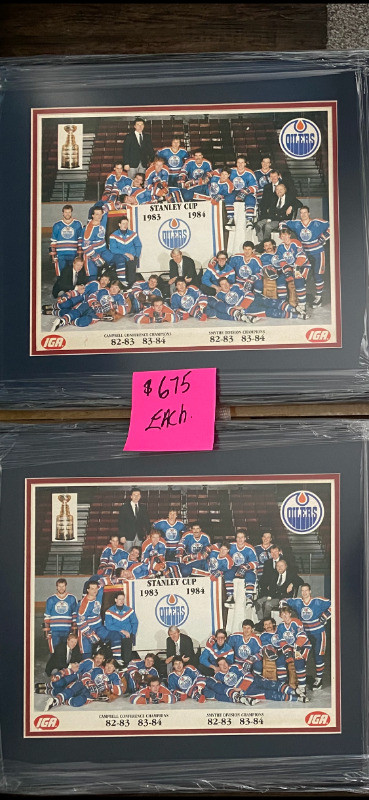 LOOK >>>  OILERS WINNING YEARS PROFESSIONLLY FRAMED in Arts & Collectibles in Edmonton - Image 3