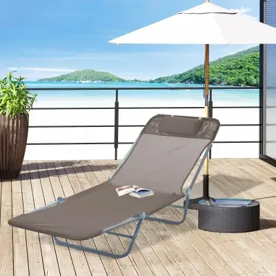 *BNIB!* Outsunny Outdoor Lounge Chair, PortableLOT# 5984, View more