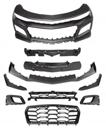 Upgrade your Chevrolet Camaro 2016-2018 to 1LE Style Look Front Bumper Conversion Body KIT with Gril...