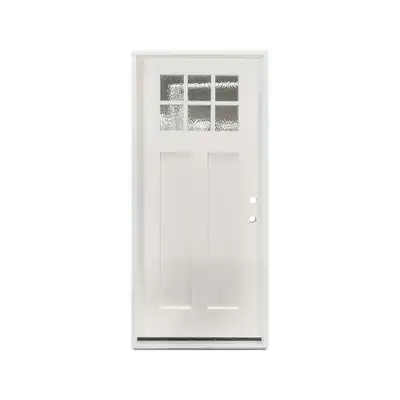 36" x 80" Fiberglass Door – 6-Grid Glass Design FG03LH FG03RH, View more